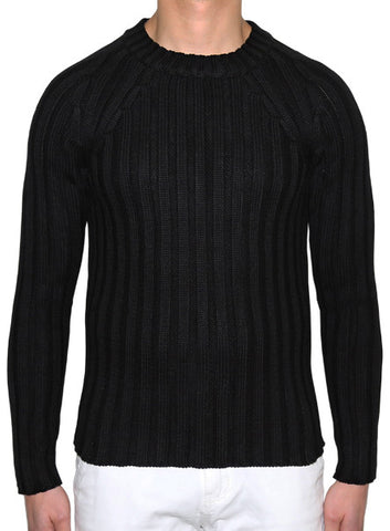 Ribbed Cable Knit - Black