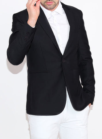 Modern Tailored Blazer - Black
