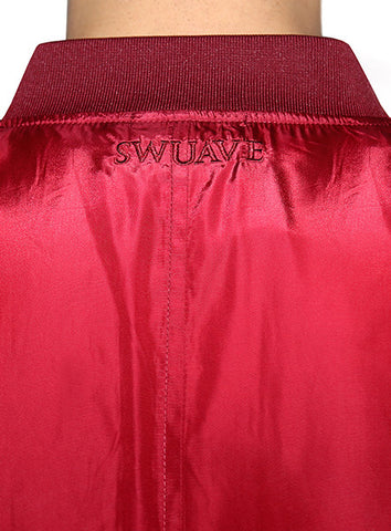 Prep Bomber Jacket - Burgundy