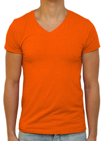 Slim V T-Shirt - Flame Orange