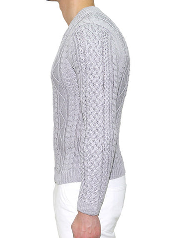 European Cable Knit - Ash Grey