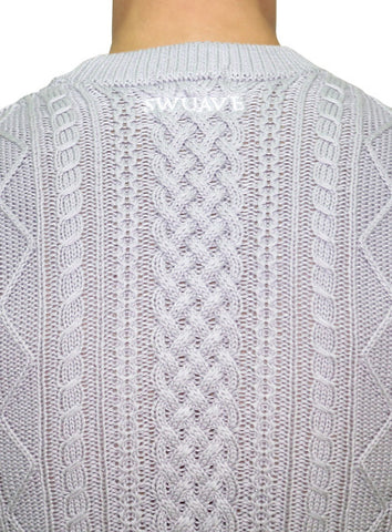 European Cable Knit - Ash Grey