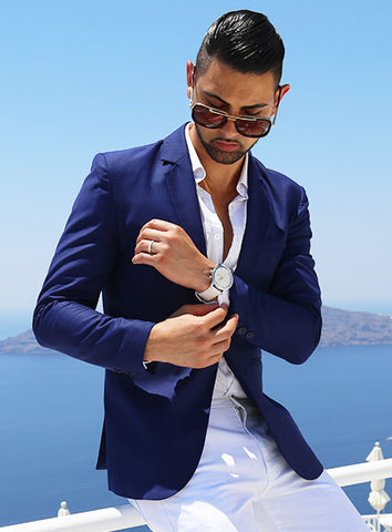 Modern Tailored Blazer - Navy