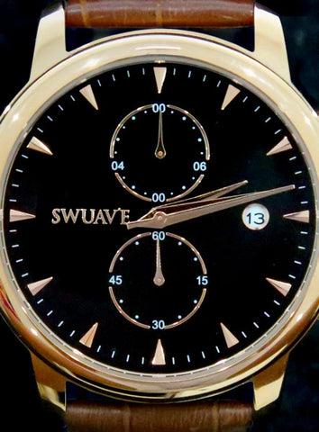 The Swuav'e Tiempo Watch - RoseGold/Brown
