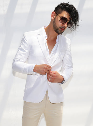 Modern Tailored Blazer - White