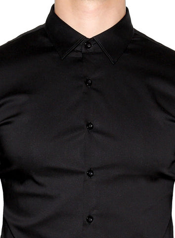 Slim Fitted Dress Shirt - Black