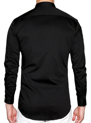 Slim Fitted Dress Shirt - Black