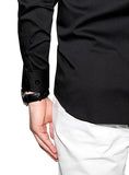 Slim Fitted Dress Shirt - Black