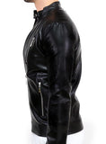 Biker Leather Jacket - Black