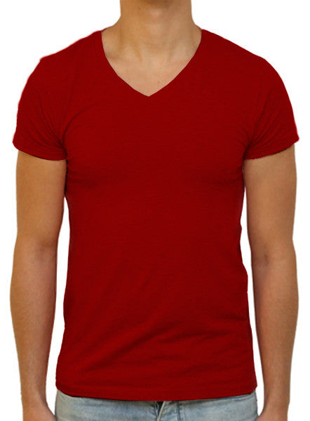Slim V T-Shirt - Burgundy