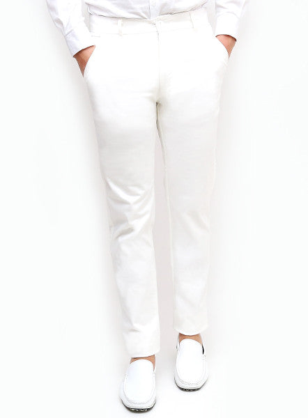 Slim Tapered Chino - White