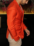Modern Tailored Blazer - Flame Orange