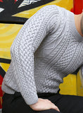 European Cable Knit - Ash Grey