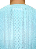 European Cable Knit - Ice Blue