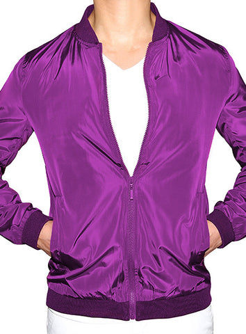 Prep Bomber Jacket - Royal Purple