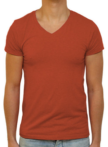 Slim V T-Shirt - Rust