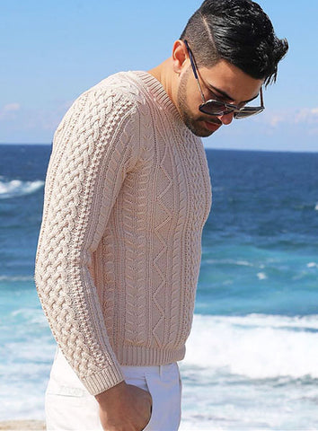 European Cable Knit - Sand