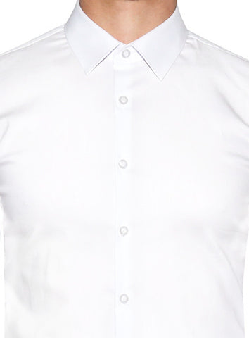 Slim Fitted Dress Shirt - White