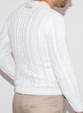 European Cable Knit - White